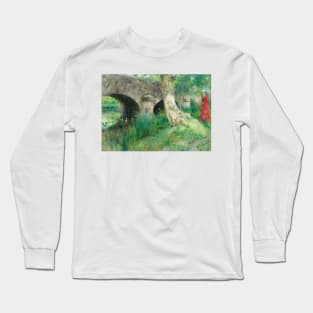 The Bridge in Grez by Carl Larsson Long Sleeve T-Shirt